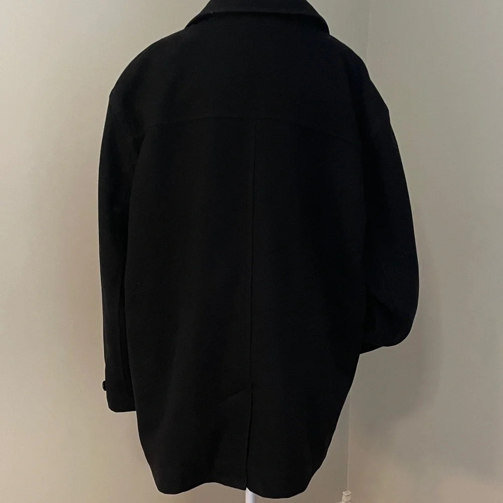 GAP Men's Black Wool Button-Up Jacket